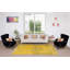 Tapis jaune surteint de 5,6 x 9,3 pi pour décoration de maison et de bureau moderne, tapis turc fait à la main