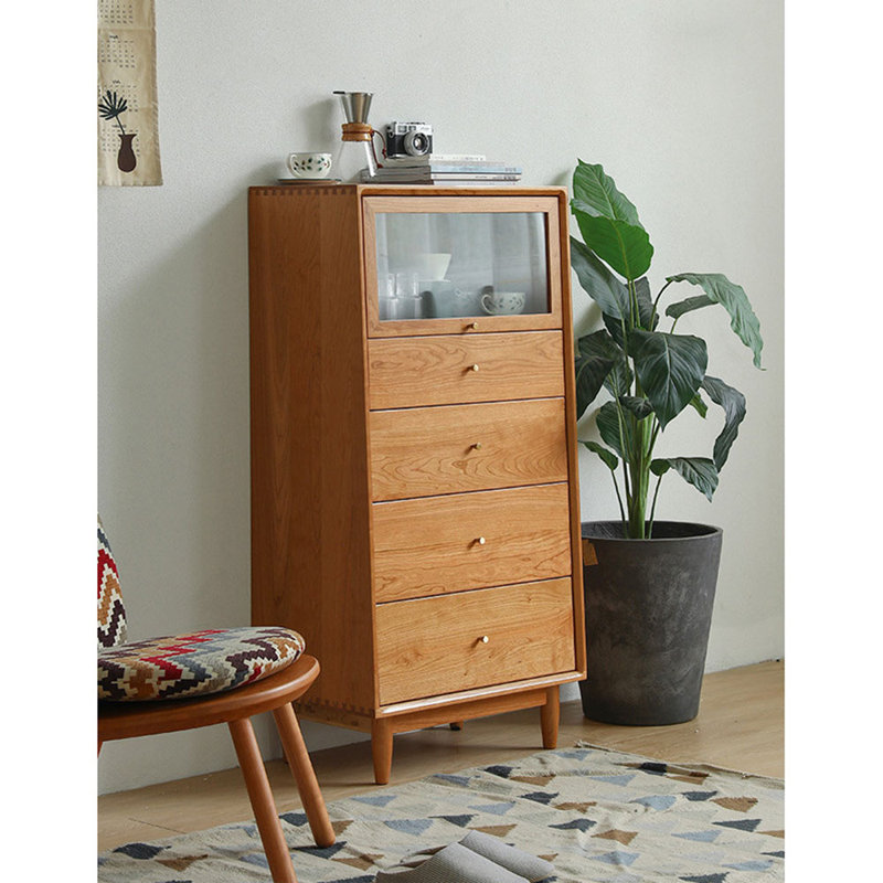 Armoire de rangement Simple, Bois de cerisier