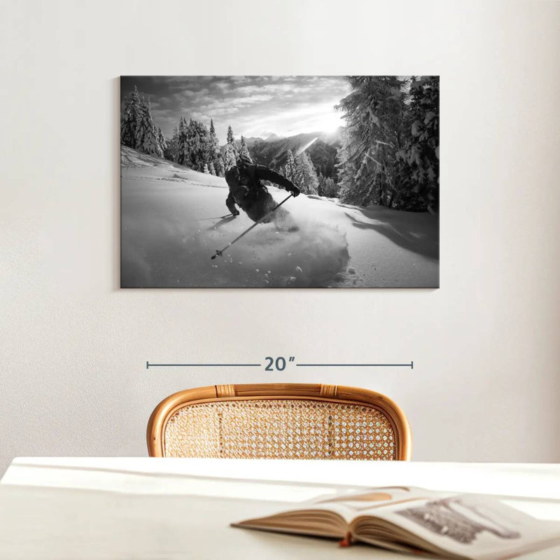 Sireci Snow Skiing, 16" H x 24" W