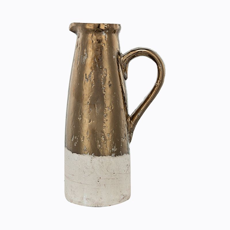 Maksims Ceramic Pitcher, 14.4" H x 8.9" W x 5.7" D
