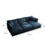 Modulaire avec 3 repose-pieds et un coussin de chenille bleu avec 2 coussins pour la maison