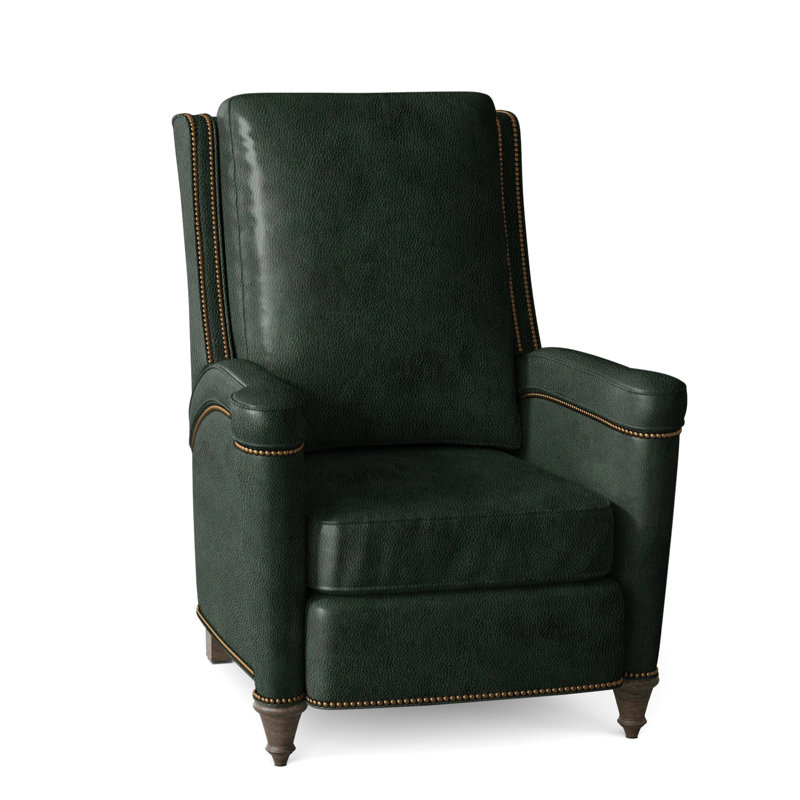 Mayes Recliner, Anilina Hunter Genuine Leather, Cobblestone, French Natural