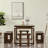 Nut-brown Rectangular Solid Wood Dining Table-2053507847