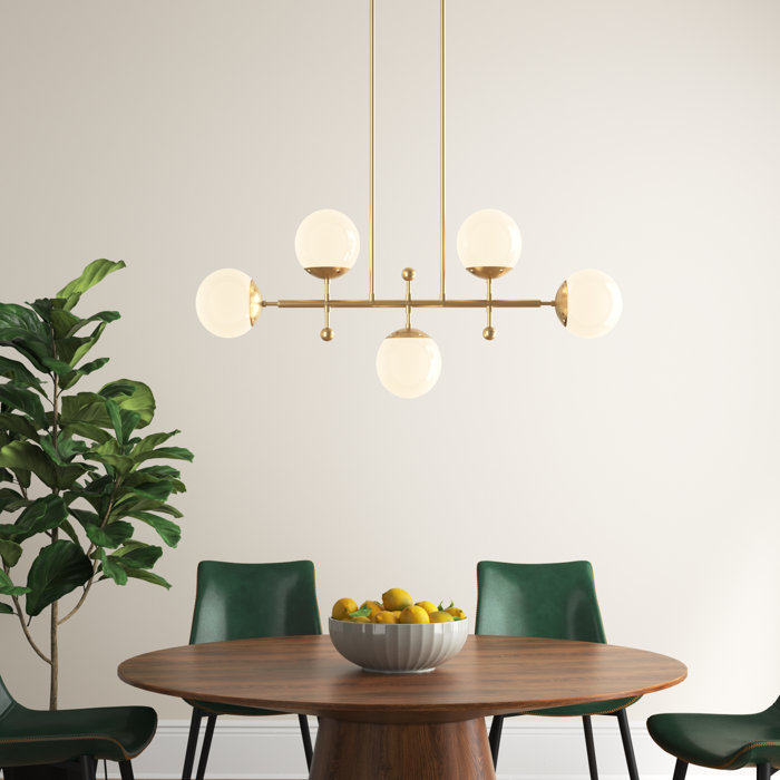 Mercury Row® Palethorp 5 - Light Gold/ Yellow Kitchen Island Pendant ...