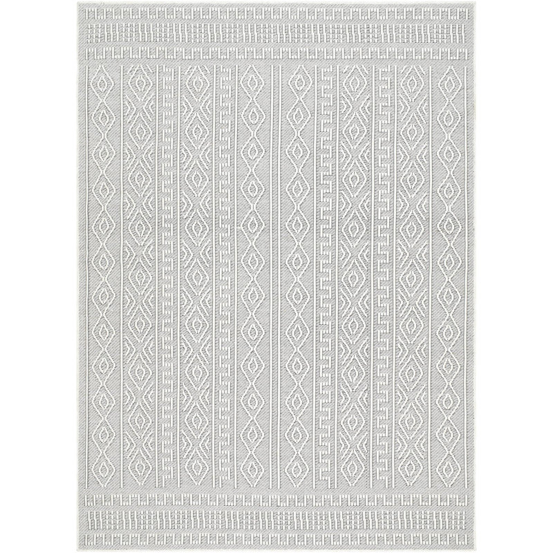 Tapis intérieur / extérieur rectangulaire Jual, Rectangle 7 pi 10 po x 10 pi