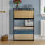 3 Drawer Mirrored Flip Down Shoe Storage Cabinet Free Standing Cabinet For Hallway-2029706710