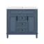 Meuble-lavabo 36 po avec lavabo supérieur, armoire de rangement moderne avec 2 portes à fermeture douce et 2 tiroirs-1053612034