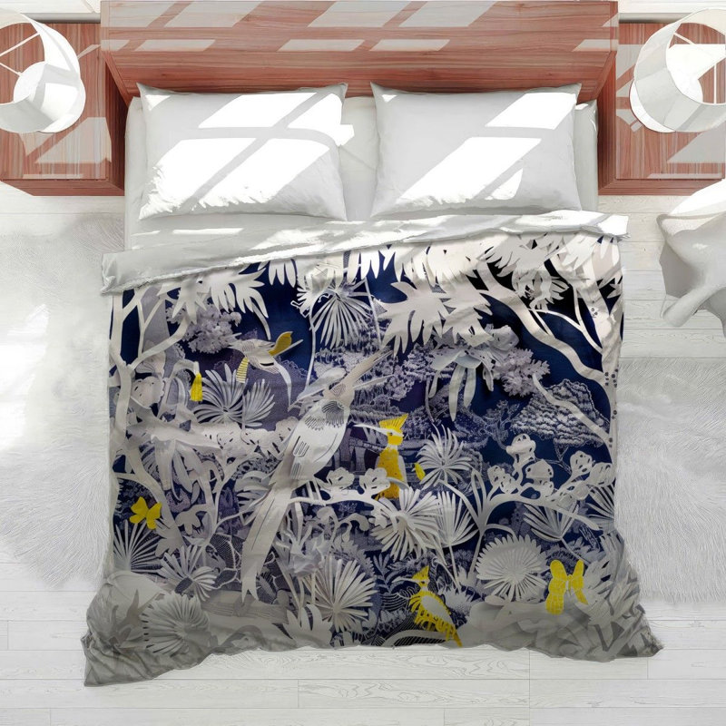 Floral Cutout Paper Cotton Blend Floral Comforter, Twin Extra Long Comforter