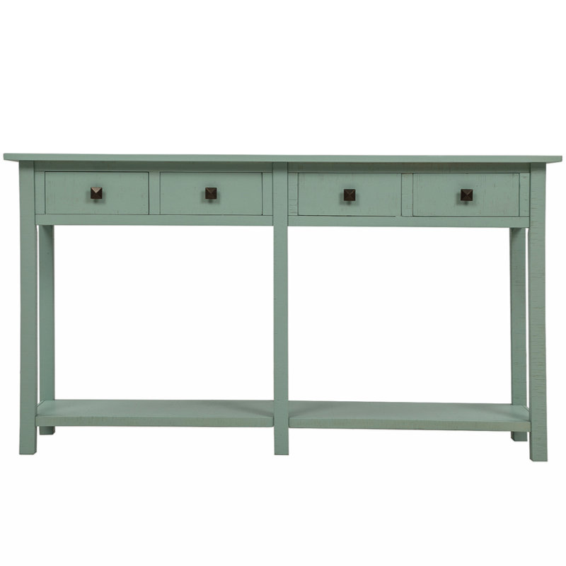 Console de table d'entrée Trissa, Bleu Tiffany