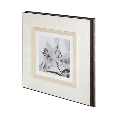 Blooming Opalescent Hand Embelished Textured Framed Art Print Matted under Glass