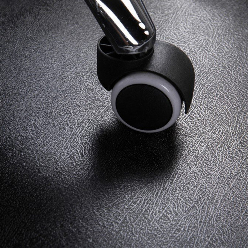 Black Scratch-Resistant Polypropylene Office Chair Mat for Hard Floors