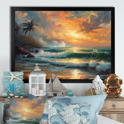 " Orange And Green Seaside Serenity II "