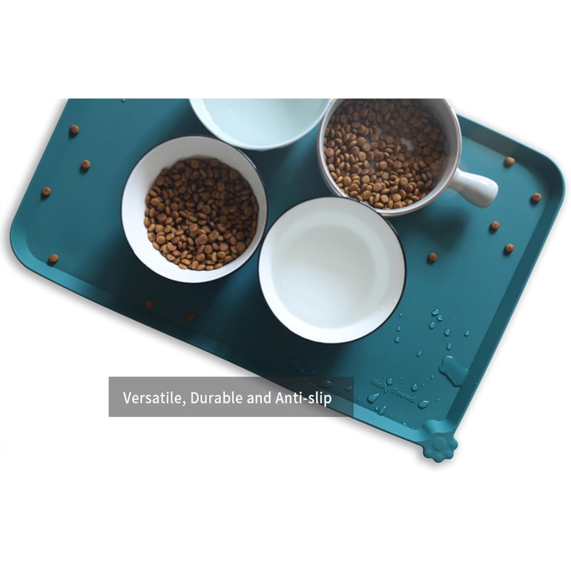 Plateau en silicone Crystopher, H 2,24 po x l 22 po x P 14 po, Bleu marine