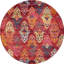 Tapis à motif géométrique rouge Sierra-40278889