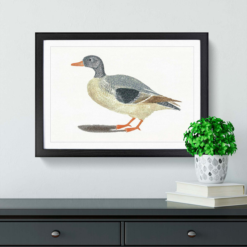 Duck by Johan Teyler - Framed Print, 36cm H x 48cm W x 2cm D, Black Framed