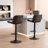 Brinitta Modern Swivel Adjustable Height Bar Stools Faux Leather Padded Counter Stools-344278941