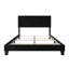 Lit tapissier double en velours noir-416449057-416449087