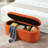 Orange Oval Storage Bench With Internal - For Bedroom & Living Area Versatile Adapts To Various Room Decor-1262684275
