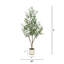 Olive artificielle en pot décoratif blanc-1640485338