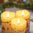 Set of 3 Flickering Battery-Operated Colourful LED Candles