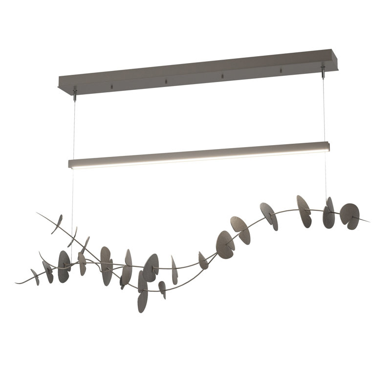 Lily 1 - Light Pendant, Dark Smoke, Natural Iron