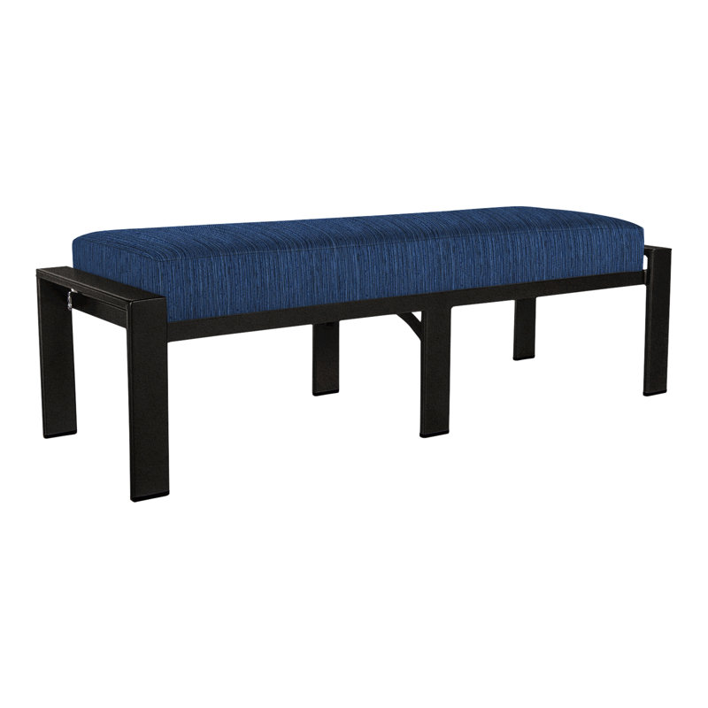 Studio Patio Bench, Carbon Black, Mainstreet Latte