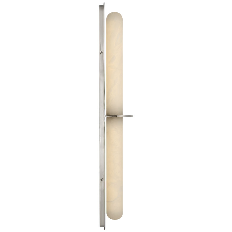 Kelly Wearstler Fosse 28" Linear Tube Sconce with Alabaster, Polished Nickel