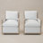 27" Wide Performance Fabric Down Fill No Assembly Upholstered Swivel Armchair (Set of 2)-206701526