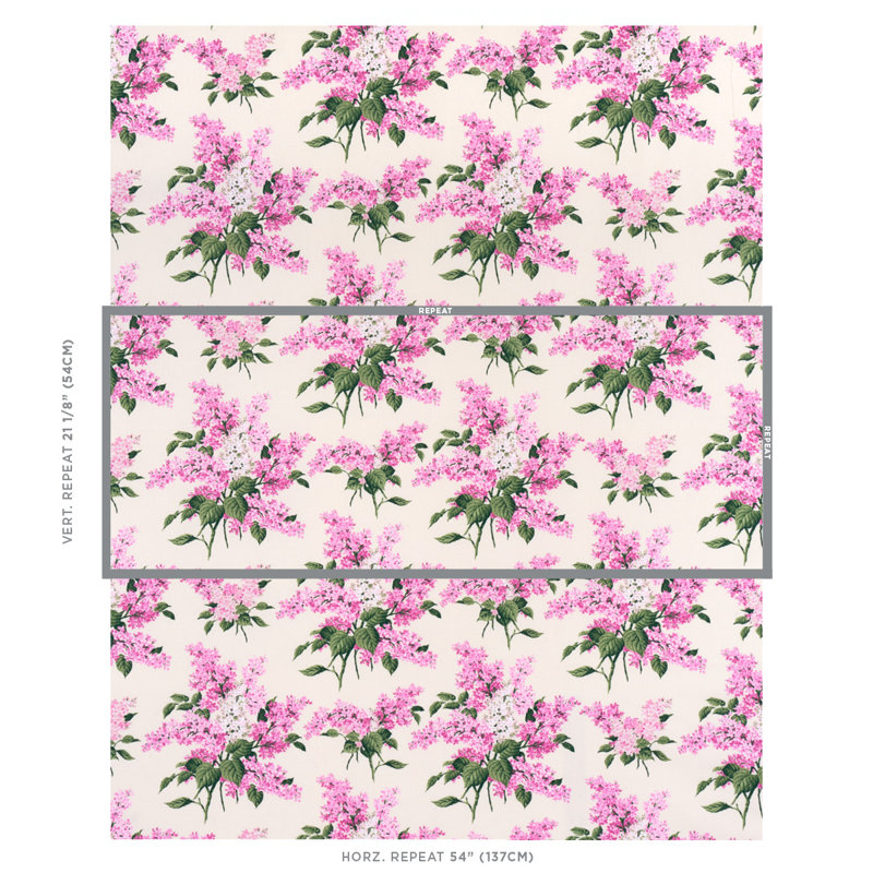 Tissu Schumacher x Johnson Hartig Proust's Lilacs, Rose