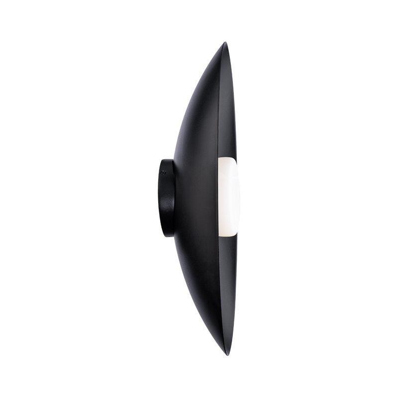 Glamour LED Flush Mounted Sconce, 2700K, Black