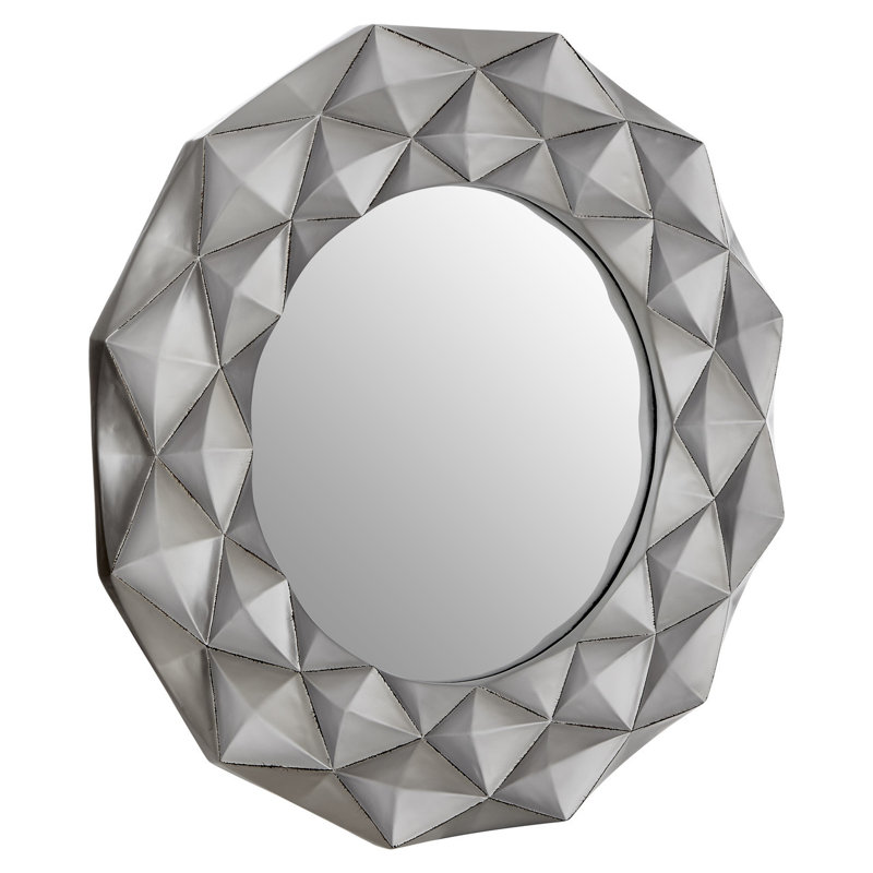 Pettiford Flat Wall Mirror, Light Silver