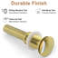 Drain escamotable pour salle de bain sans trop-plein, acier inoxydable, une pièce-106360130