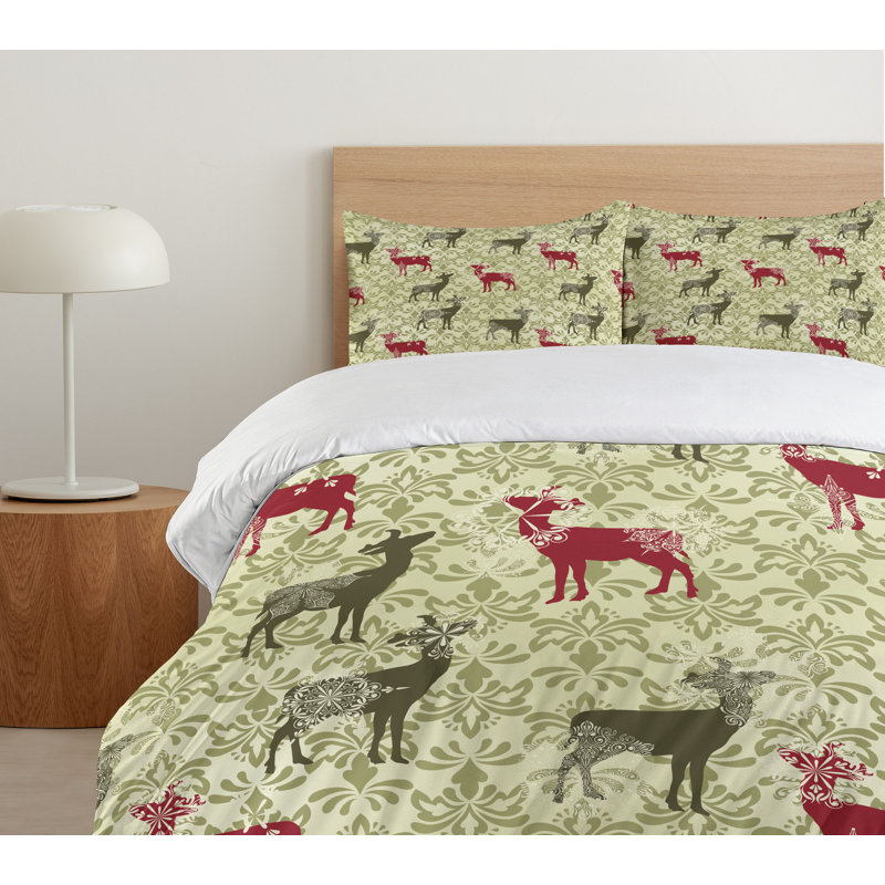 Farmhouse / Country Polyester Duvet Cover, King Duvet Cover + 2 Pillow Sham