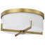 Roselle - 15 Inch Flush Mount with White Glass-100784895