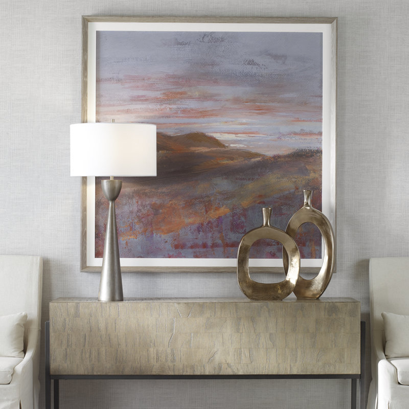 Oversized Natural Landscape Print with Light Oak Frame