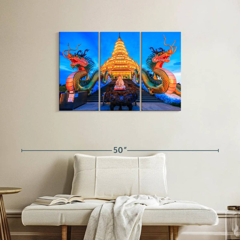 Temple chinois Adella, Wat Hyua, H 24 po x l 38 po