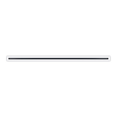 BUILDMART - 60" 1 Slot Linear Slot Diffuser - Single Slot - White Decorative Air Vent - Modern Vent / Size: 2" H x 2" W x 60" L