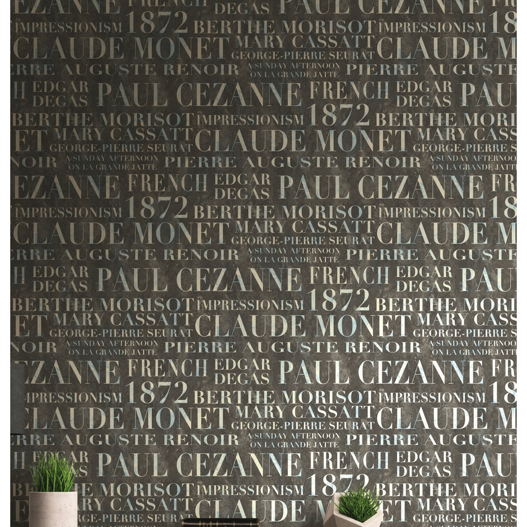 Hilltop Script 33' L x 20.5" W Wallpaper Roll Williston Forge 