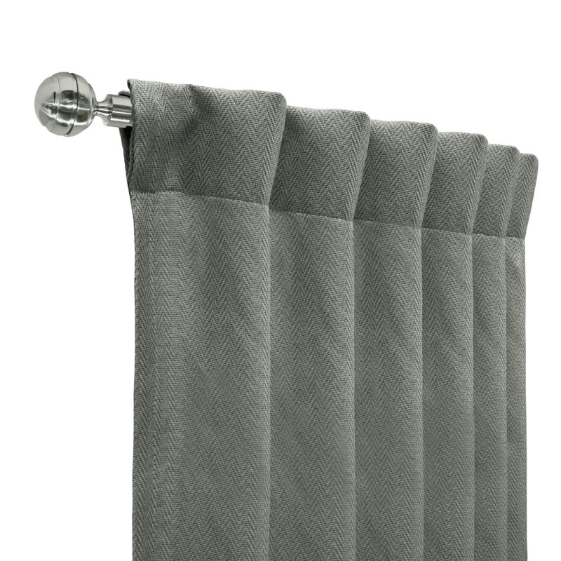 Room Darkening Single Curtain Panel, 52" W x 84" L, Charcoal