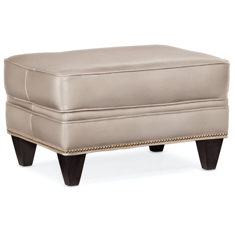 Reddish Ottoman, French Natural, Plantation, Rio Mineral Genuine Leather