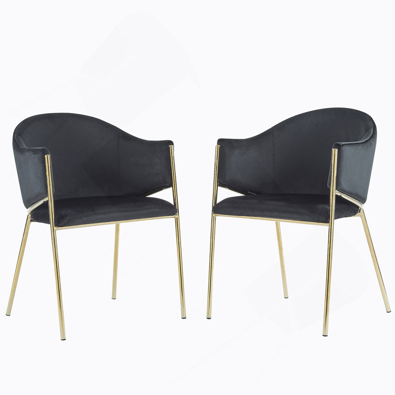 Chaise rembourrée Modern, Noir