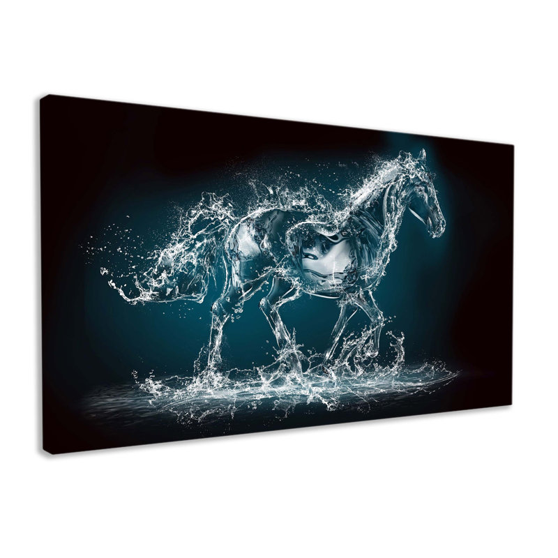 Water Horse - Wrapped Canvas Art Prints, 61cm H x 101cm W x 2cm D