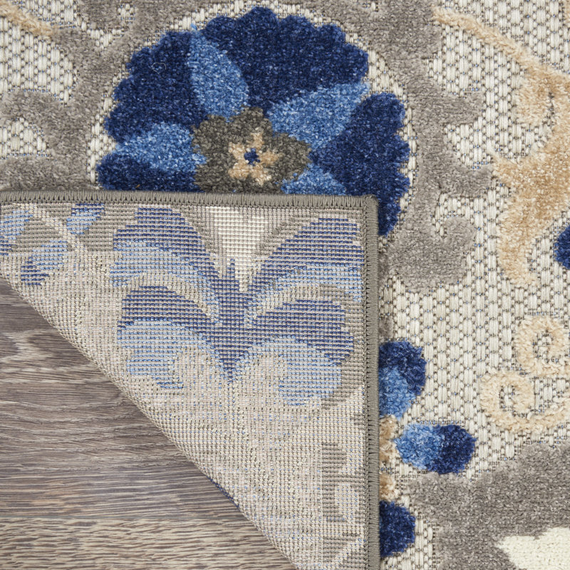 Tapis à motif floral moderne et naturel Newton, Rectangle 9 pi 6 po x 13 pi