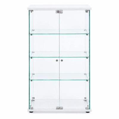 32.17 " W Glass Curio Cabinet
