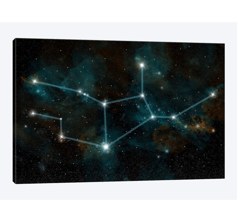 « the constellation virgo the virgin’by marc backward », reproduction d’art sur toile tendue, H 26 po x l 40 po x P 1,5 po