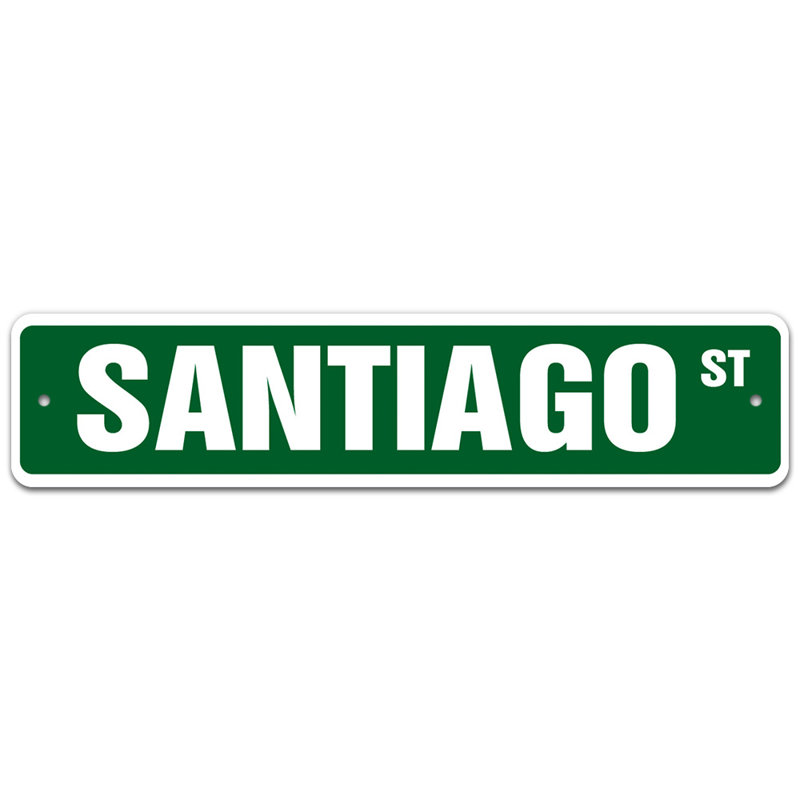Plaque de rue, H 7 po x l 30 po x P 0,1 po
