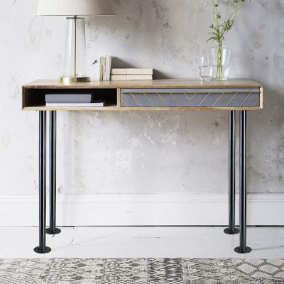 Basug 30 inches Adjustable Metal Desk Table Legs