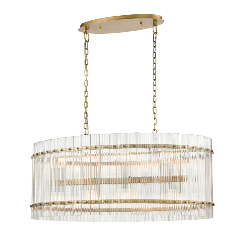 16 - Light Dimmable Drum Chandelier