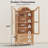 71'' Tall Arched Pantry Cabinet, Vintage Wood Kitchen Cabinet With 2 Large Drawers, 4-tier Storage Cabinet With Adjustable Shelf-873635473