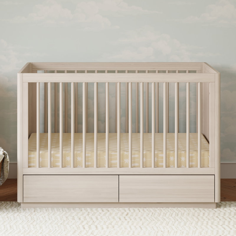 Bento 3-in-1 Convertible Crib with Storage, Washed Natural